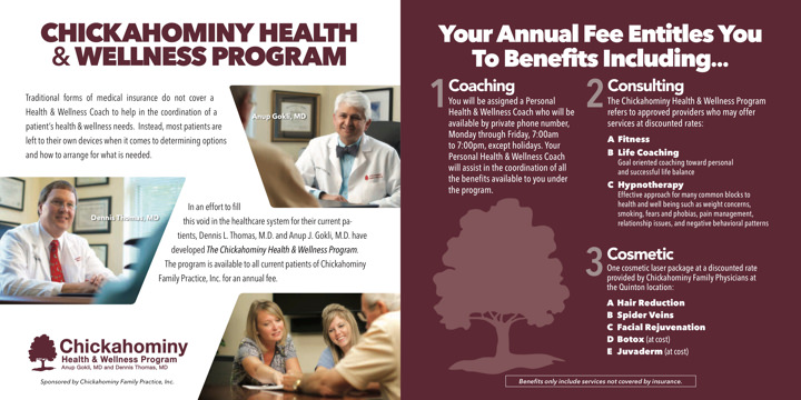 Chickahominy Family Practice Chickahominy Health Wellness Program Brochure Print Side 2