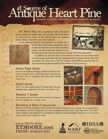 E.T. Moore Sales Sheet